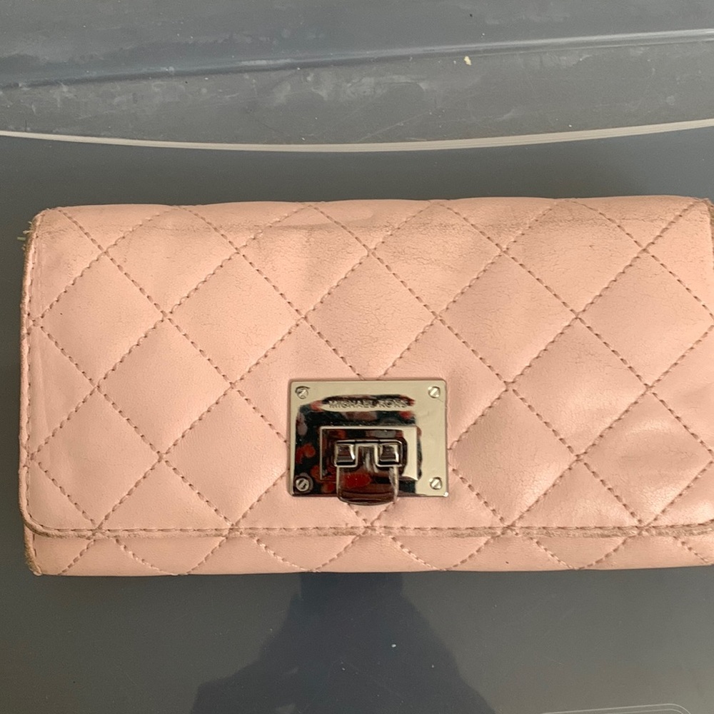Michael Kors pink leather wallet